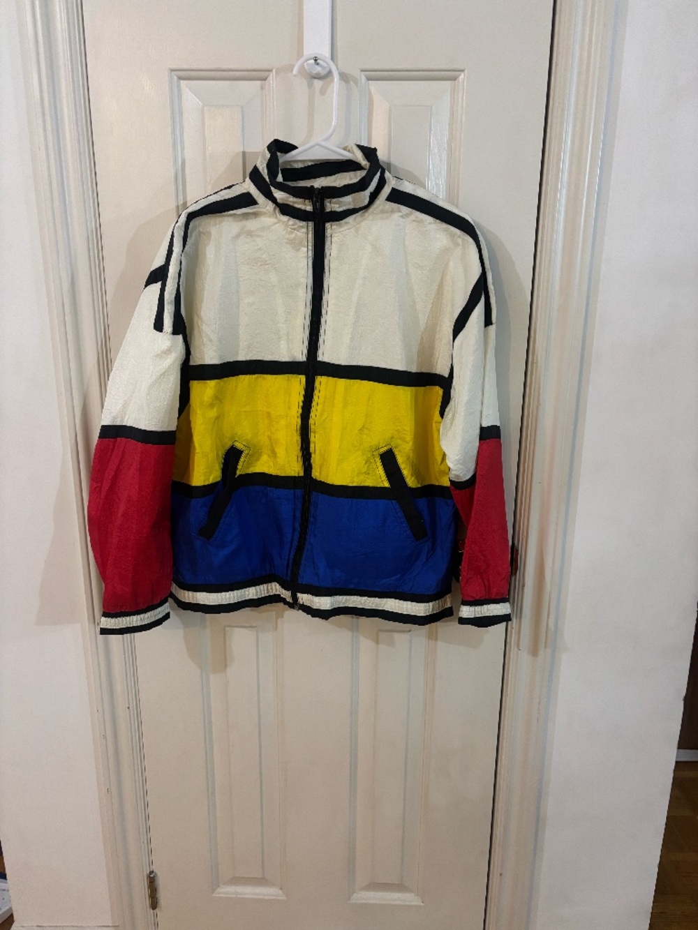 Vintage 80s windbreaker Piet Mondrian  style * accepting offers